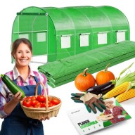 TUNEL FOLIOWY OGRODOWY SZKLARNIA 4,5x2x2m FOLIA 9m² FOLIAK UV-4 PREMIUM