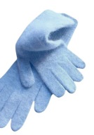 Rękawiczki nowe wełniane niebieskie wool pięć palców na zimę