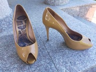 PRIMA MODA nr 39-40 eleganckie czółenka beż skóra