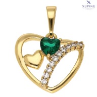 75477 ZAWIESZKA 18K POZŁACANA 23/18 MM serduszko z cyrkoniami