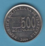 (1WE25) Wenezuela 500 boliwarów, 2004