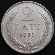Łotwa 2 lati 1925 - srebro