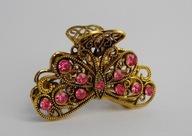 PIĘKNA KLAMRA DO WŁOSÓW KAMIENIE MOSIĄDZ