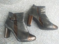 PITILLOS nr 40-41 wygodne eleganckie hiszpańskie botki na słupku skóra nowe