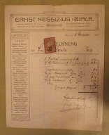 ERNST NESSIZIUS, BIALA, BIELSKO - BIAŁA, Kozy, Byrski, 1908 r. ZNACZEK
