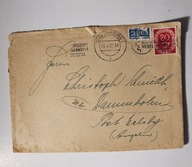 Strefy. Koperta z obiegu. Kasownik Hamburg 1. 04593