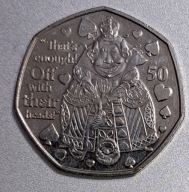 Wyspa Man 50 pensów 2021r. Alicja w Krainie Czarów - Królowa Kier