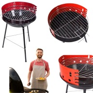 GRILL WĘGLOWY DO OGRODU NA TARAS Z RUSZTEM SKŁADANY STALOWY OGRODOWY