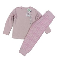 PIŻAMA BAWEŁNIANA DZIEWCZĘCA RÓŻOWA ROZM.98/104__