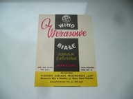 PRL STARA ETYKIETA Z KOLEKCJI WINO WCZASOWE KŁODZKO