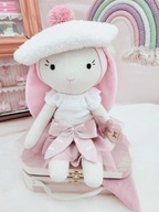 Lalka Królik szmacianka 34 cm rękodzieło prezent