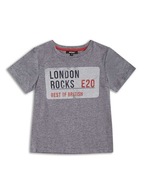 T-shirt bluzka chłopięca z krótkim rękawkiem 128 szary Riot Club