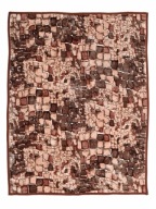 Koc Elway akryl 200 cm x 240 kostka brązowa