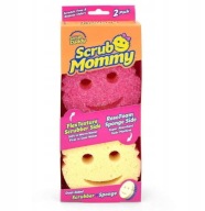 SCRUB MOMMY PINK 2 SZTUKI GĄBKA CZYSZCZENIE DADDY GĄBKA KUCHENNA CZYSZCZĄCA