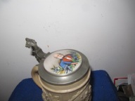 -ODobra Cena--1 L ok 1850r Ceramiczny Kufel Karczmiak -48-