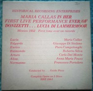 Donizetti Lucia Di Lammermoor Callas DiStefano live in Mexico City 1952 2LP