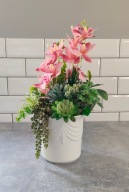 sukulenty z storczykami