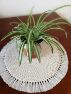 MAMAJASTUDIO Podkładka na stół , boho,okrągła podkładka 24cm.