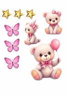 Opłatek na Tort MISIE MIŚ Postacie Wydruk Cukrowy A4