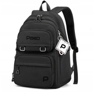 PLECAK SZKOLNY MŁODZIEŻOWY PAKKO DUŻY TORNISTER TORBA SZKOŁA CZARNY (D088)