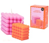 KOMPLETNY ZESTAW DO ROBIENIA ŚWIEC WYROBU ŚWIECZEK WOSK FOREMKI AKCESORIA