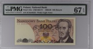 100zł Ludwik Waryński 1988 rok PMG 67 Seria SC