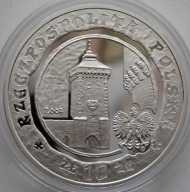 Polska 10 złotych 2007 - Lokacja Krakowa - srebro - stan menniczy