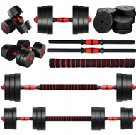 Zestaw hantli bitumicznych treningowych Athler 1 x 20kg regulowane sztanga