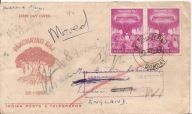 INDIE INDIA POSTAGE -koperta FDC -obieg 1962 rok -BOMBAY -LONDYN