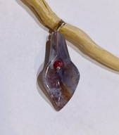 Wisior z naturalnym agatem indyjskim srebro 925 kalia