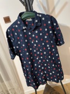 K Koszula George granat- biel czerwień korony bawełna rozmiar L