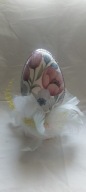 Pisanka jajko 15cm zdobiona ręcznie decoupage DJ36