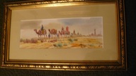 KARAWANA akwarela o wm. 24x45
