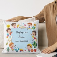 Podziękowanie w Kolorach - Dekoracyjna Poduszka prezent Dzień Nauczyciela!