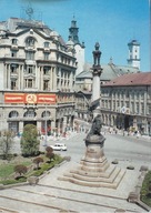 UKRAINA - LWÓW - PLAC MICKIEWICZA - POMNIK ADAM MICKIEWICZ - UNESCO