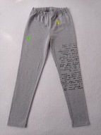 ANITEX ŚLICZNE NOWE SZARE LEGGINSY NAPISY 6-7 LAT 122