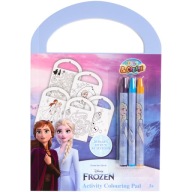 Zadania i kolorowanki łamigłówki zagadki dla dzieci + Kredki KRAINA LODU