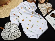 Kids - bawełniane body print , misie r 62