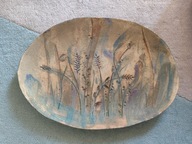 Ceramiczny talerz/taca Łąka Latem autorski projekt