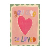 Plakat „You Are So Loved” – Kolorowy Plakat z Sercem