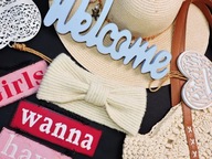 Primark - opaska beż kokardka r one size ( 8-10 lat )