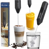 SPIENIACZ DO MLEKA LATTE KAWY MINI MIKSER ELEKTRYCZNY RÓŻDŻKA RĘCZNY CZARNY
