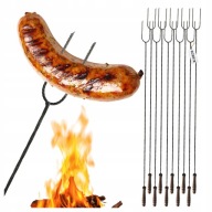 KIJE NA OGNISKO NA KIEŁBASKE RUSZT NA OGNISKO NA GRILLA 100CM 10 SZT.