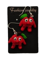 KOLCZYKI Z MODELINY JABŁKO NEWTON BIEDRONKA