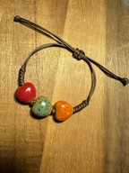 Bransoletka z ceramicznymi sercami