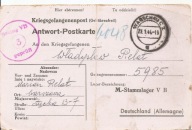STALAG V B -VILLINGEN -WARSZAWA -list jeniecki -obieg 1944 rok