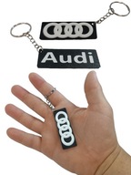 Brelok Breloczek Logo Audi Czarno Biały
