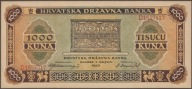 Chorwacja 1000 kuna 1943 - D - stan bankowy UNC