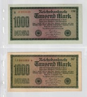 2 x 1000 marek NIEMCY 1922 Ros 75 dwie odmiany