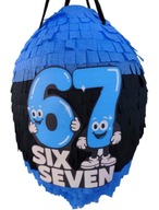 Piniata Urodzinowa XL Six Seven 67 Roblox + kij